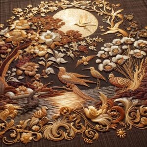 BORDADOS EN SEDA Y ORO