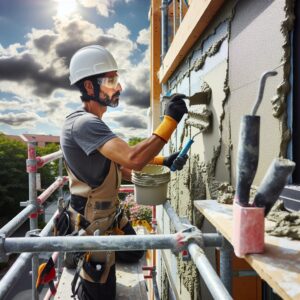 COLOCADOR DE SISTEMAS DE AISLAMIENTO TÉRMICO POR EL EXTERIOR (SATE)APLICAC DE MORT TERM AISLANT