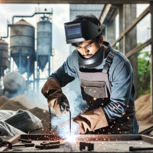 SOLDADOR EN PLANTA CEMENTERA